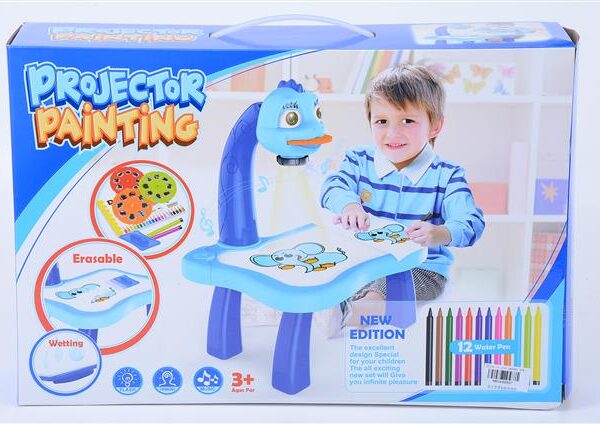 Projector Painting Set, Child Trace and Draw Projector Toy with Light & Music