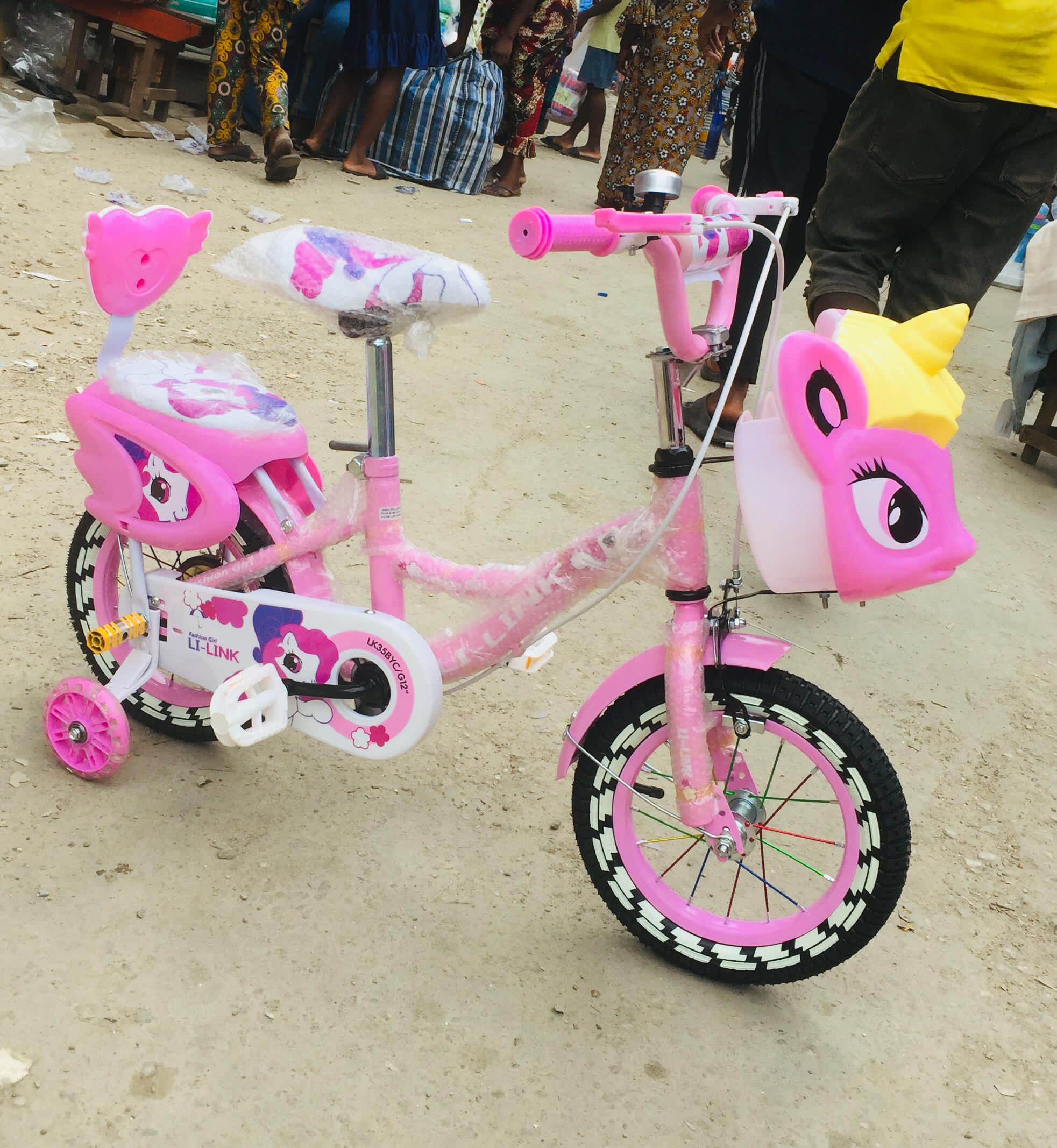 Pink Size 12 Children Bicycle