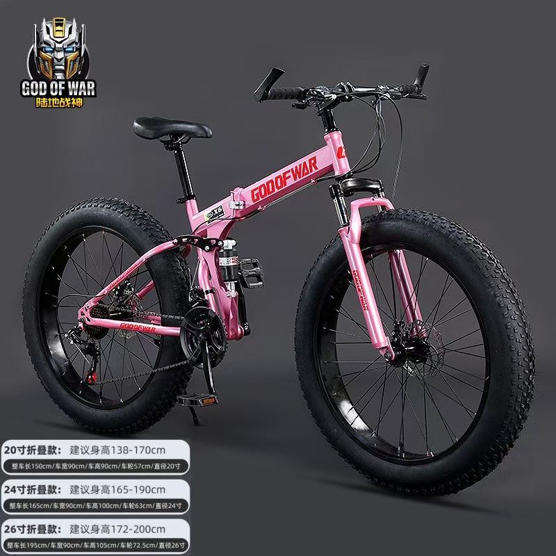 Foldable Rugged Fat Tire Bike for Adults